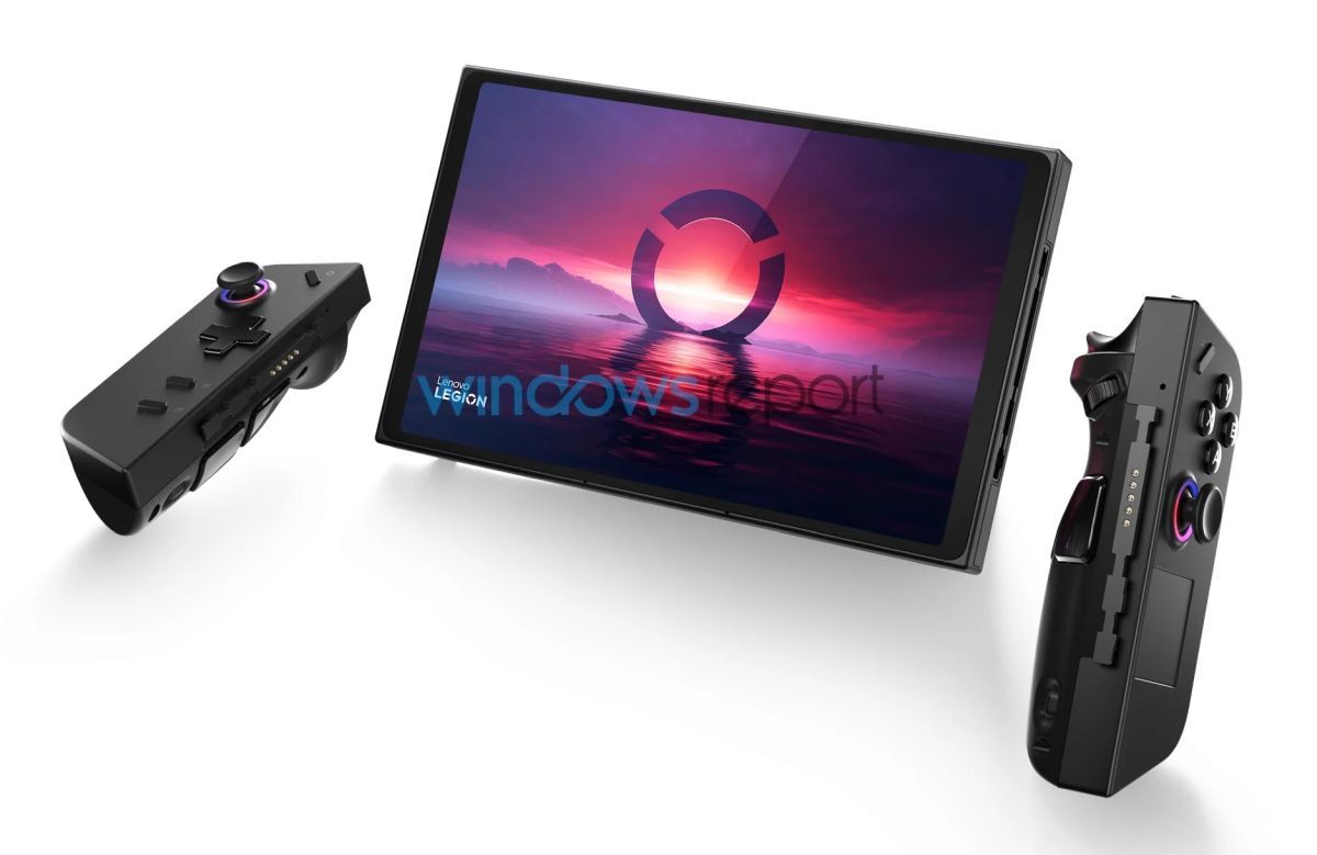 Lenovo Legion Go leaked pictures show a handheld gaming tablet with detachable controllers