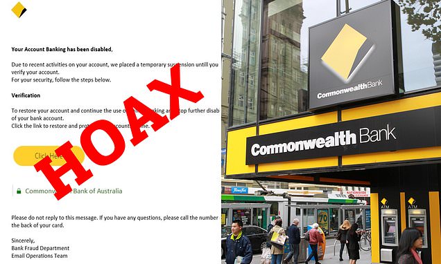 Commonwealth Bank issues urgent warning to its customers about a realistic email scam