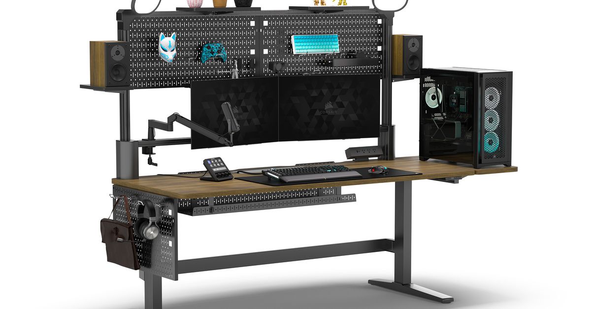Corsair’s first standing desk is designed for gaming, streaming, and more