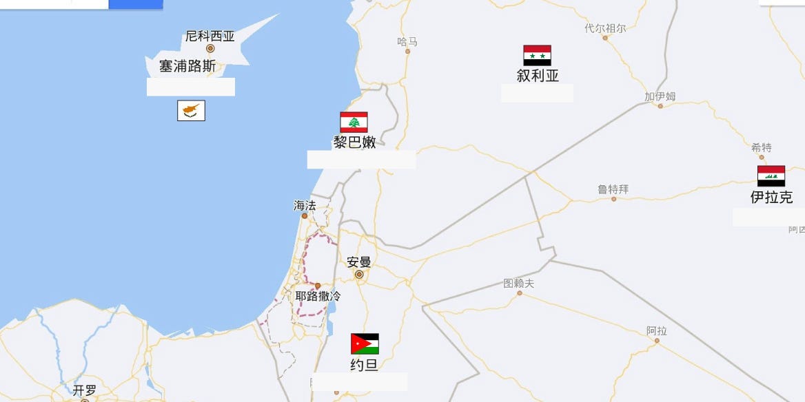 Israel’s name is conspicuously absent from maps on the Chinese internet, report says