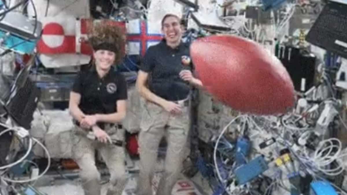 Super Bowl craze in space: ISS astronauts toss football in zero gravity. Watch