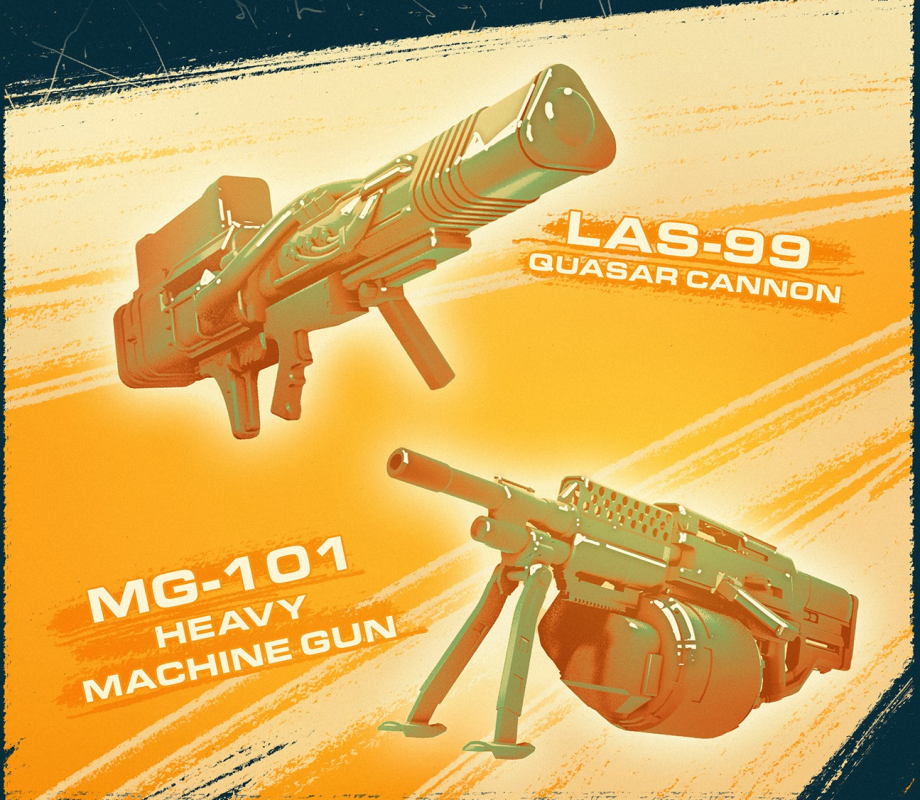 Helldivers 2 Just Added the MG-101 HMG and LAS-99 Quasar Cannon