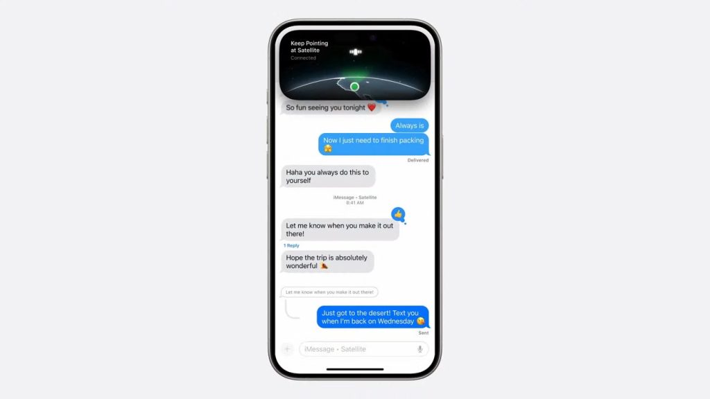 Messages via satellite arriving in fall iOS 18 update