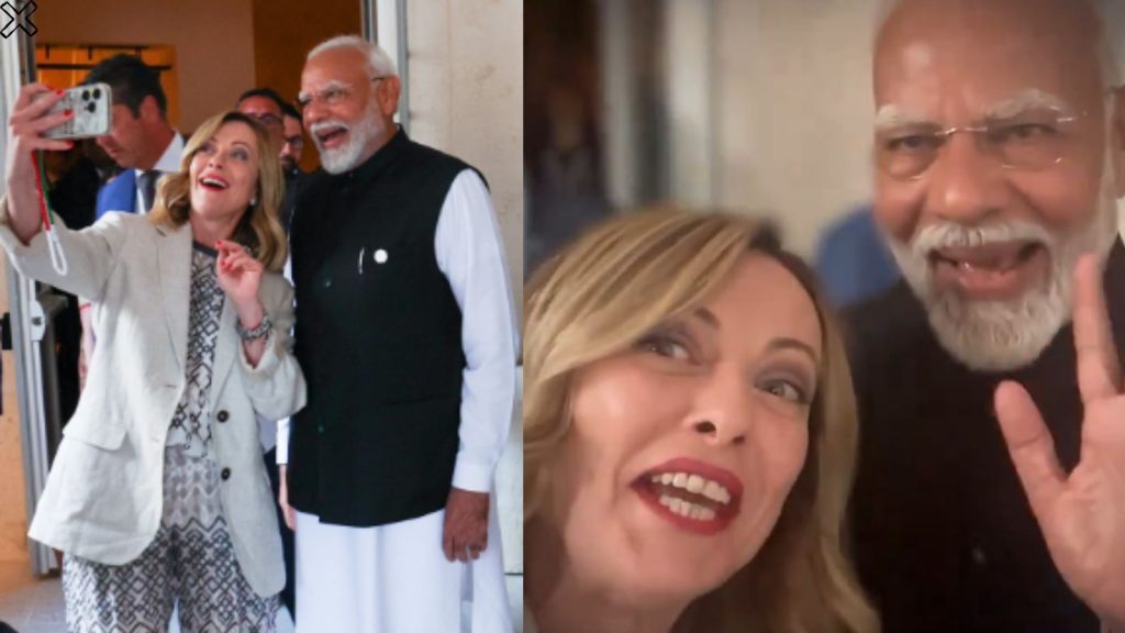 Italian PM Giorgia Meloni takes selfie with PM Narenda Modi, breaks the Internet sharing the video on social media | Trending News