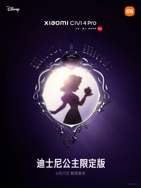 Xiaomi Civi 4 Pro Disney Princess limited edition phone launching this week in China