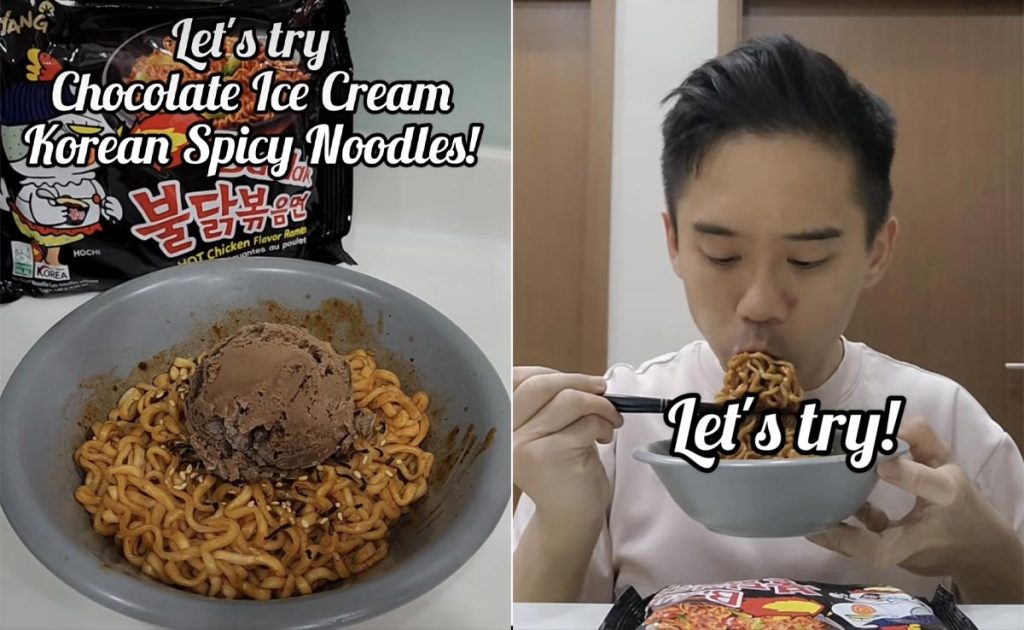 Vlogger Tries Korean Noodles With Chocolate Ice Cream; Internet Reacts