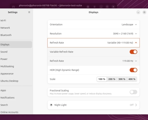 GNOME 50 Is No Longer Treating Variable Rate Refresh “VRR” As Experimental
