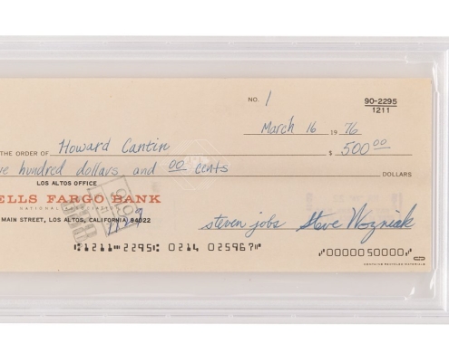 Very first Apple check & early Apple-1 motherboard sold for  million combined