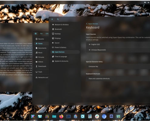 COSMIC Desktop ‘Frosted Glass’ UI Effect Previewed