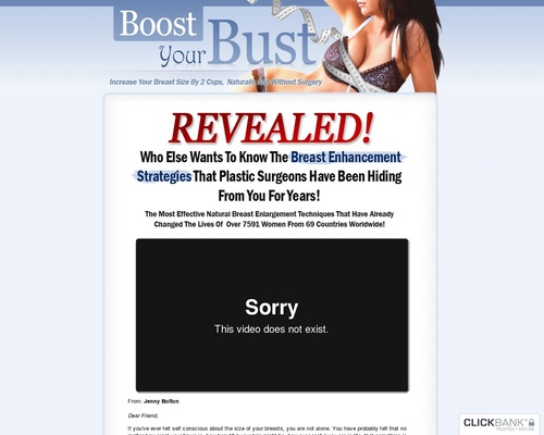 Natural Breast Enlargement – Boost Your Bust – 75% & .29 EPC’s