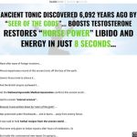 Ancient Tonic Discovered 6,092 Years Ago By “Seer Of The Gods”… Boosts T — Restores “Horse Power” Libido And Energy In Just 8 Seconds…