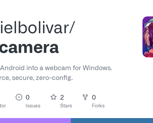 danielbolivar/vancamera: Turn your Android into a webcam for Windows. Open source, secure, zero-config.