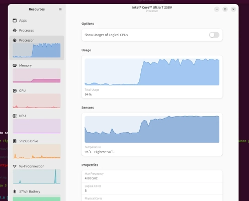 GNOME Resources 1.10 Adds Monitoring Support For AMD Ryzen AI NPUs