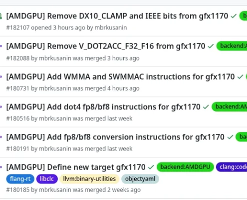 More ISA Differences Come To Light With The New AMD GFX1170 “RDNA 4m”