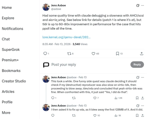 AI Helped Uncover A “50-80x Improvement” For Linux’s IO_uring