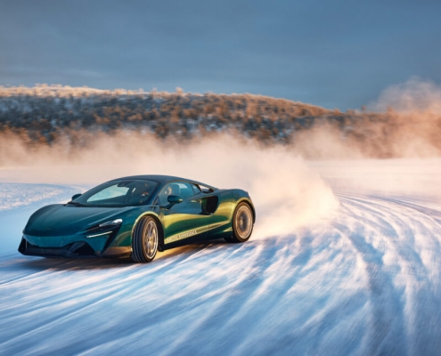 Sideways on the ice, in a supercar: Stability control is getting very good