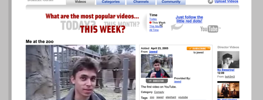 V&A displays first YouTube video and watchpage