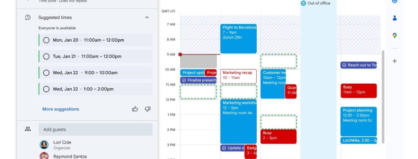 Gemini in Google Calendar now helps you find the best meeting time for all attendees