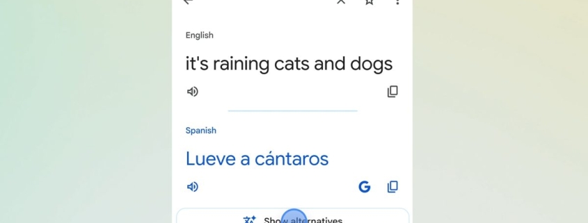 Google Translate can finally decode “raining cats and dogs”