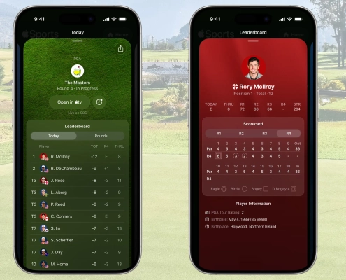 Apple Sports app tees off with golf coverage Apple Sports app tees off with golf coverage