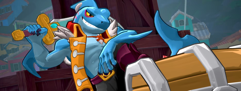 The best Smash Bros.-like on Steam just added a character who can shop for items and go fishing in the middle of a match, in case you thought fighting games were too one-note