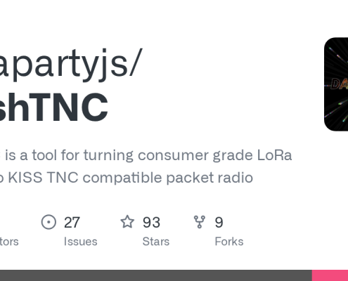 datapartyjs/MeshTNC: MeshTNC is a tool for turning consumer grade LoRa radios into KISS TNC compatible packet radio modems