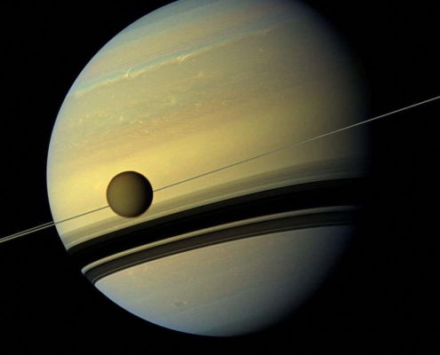 Saturn’s rings may have formed after a huge collision with Titan