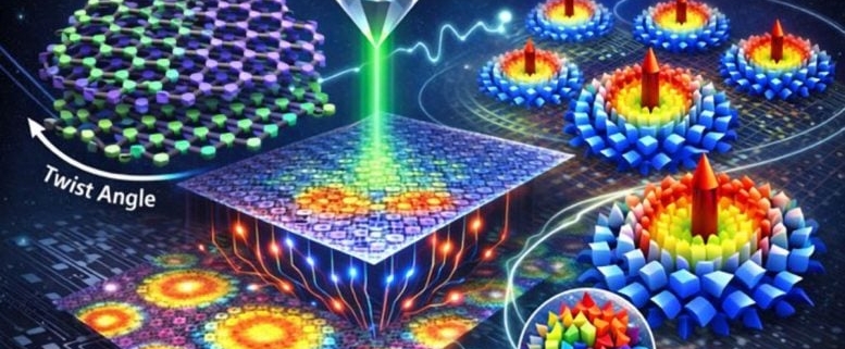 Twisting the Rules of Physics: Giant Magnetic Textures Emerge From Atomic Misalignment Twisting the Rules of Physics: Giant Magnetic Textures Emerge From Atomic Misalignment