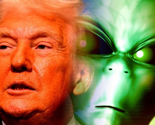 As Epstein Scandal Tightens, Trump Announces That He’s Releasing All Government Files About Alien Life