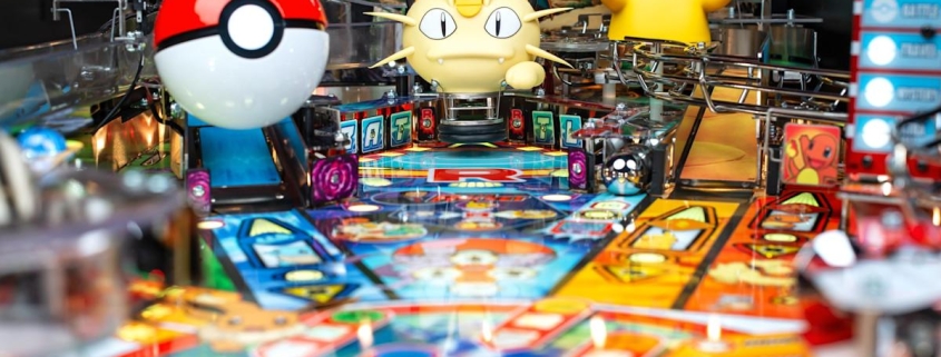 The official Pokémon pinball machine has an animatronic Pikachu and a Master Ball plunger