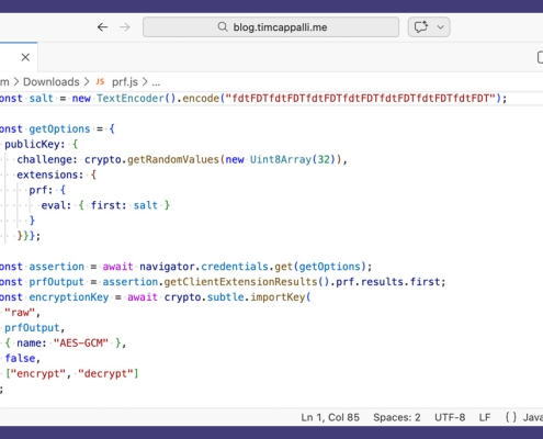 Please, please, please stop using passkeys for encrypting user data · Timbits