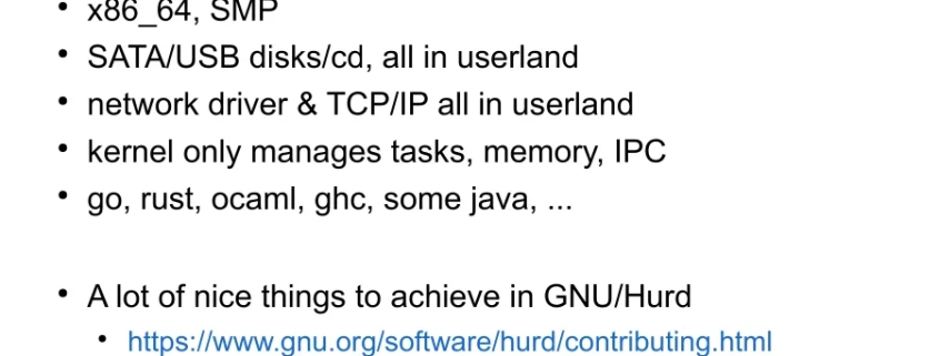 GNU Hurd Is “Almost There” With x86_64, SMP & ~75% Of Debian Packages Building