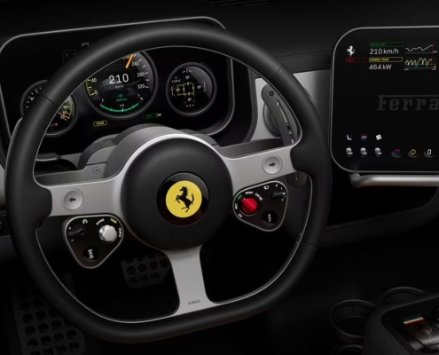 The New Ferrari Luce Features An Apple CarPlay Ultra-Like Design
