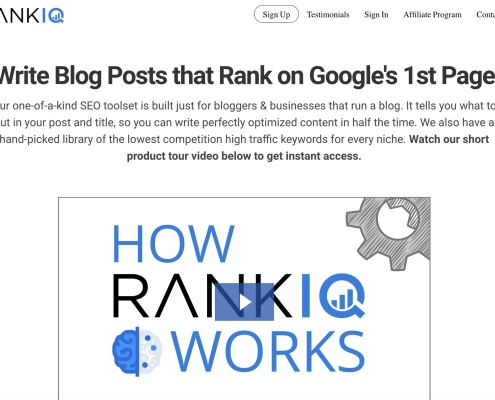 RankIQ review: a good SEO optimization tool for bloggers and small businesses