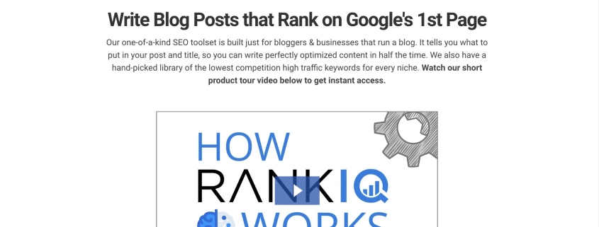 RankIQ review: a good SEO optimization tool for bloggers and small businesses