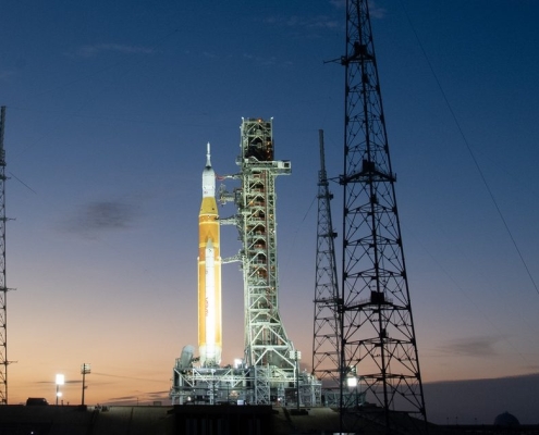 NASA’s moon rocket is about to leave the launchpad, but it ain’t going skyward