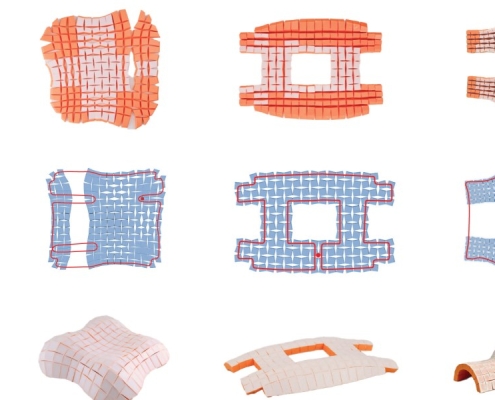 Just pull a string to turn these tile patterns into useful 3D structures