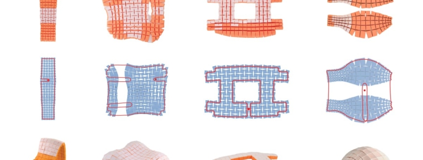 Just pull a string to turn these tile patterns into useful 3D structures