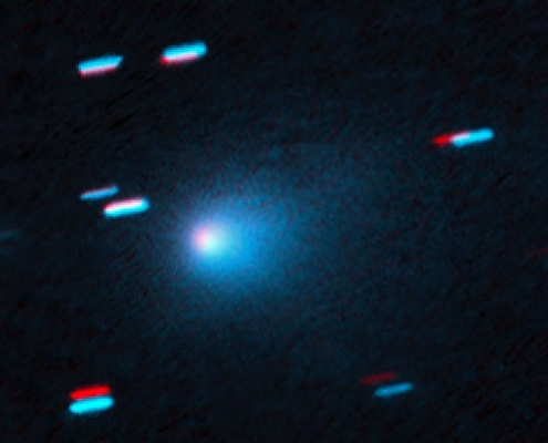 3I/ATLAS Spraying Something as It Exits the Solar System