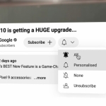 YouTube test might not send you channel notifications even if you select ‘all’