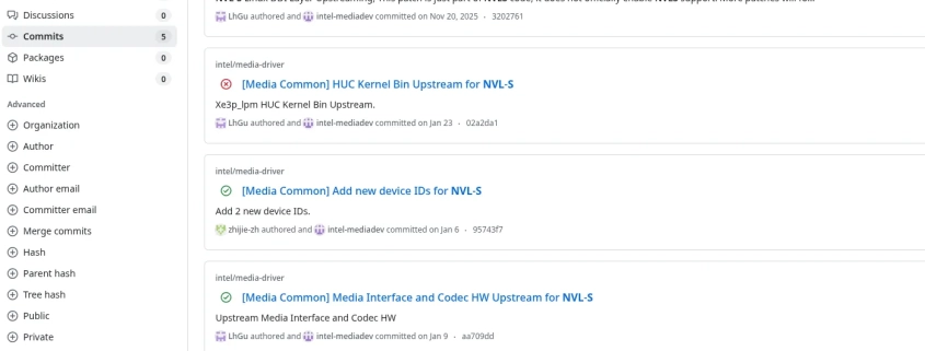 Intel Media Driver Update Brings Nova Lake S Support, AV1 Improvements