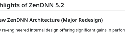 AMD ZenDNN 5.2 Brings A Major Redesign, AOCC 5.1 Recently Released