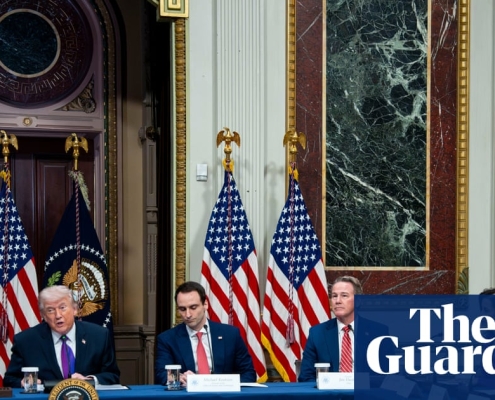 US tech firms pledge at White House to bear costs of energy for datacenters | US news