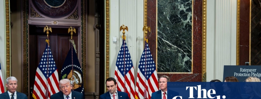 US tech firms pledge at White House to bear costs of energy for datacenters | US news