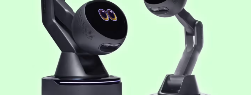 Lenovo showcases big-eyed AI workmate that projects and turns scanned documents into ppt · TechNode