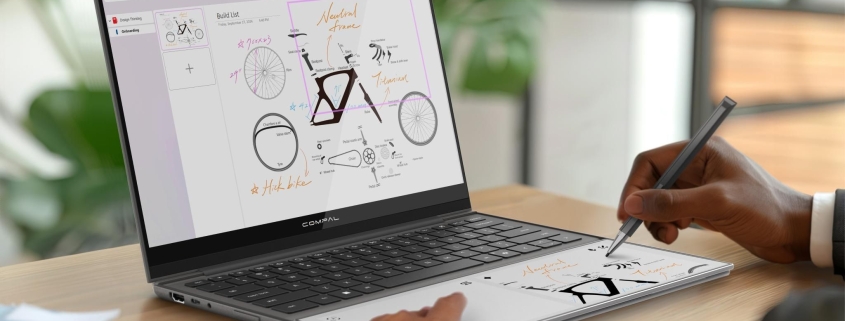 Compal’s strange AI Book laptop replaces the palm rest with an E Ink screen, and the idea sounds fascinating yet questionable