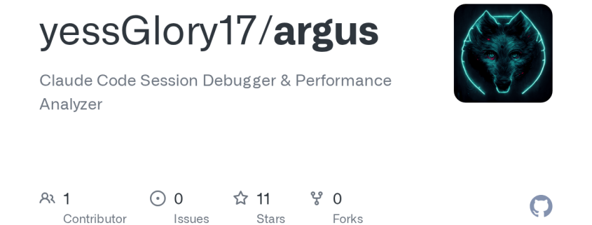 yessGlory17/argus: Claude Code Session Debugger & Performance Analyzer · GitHub