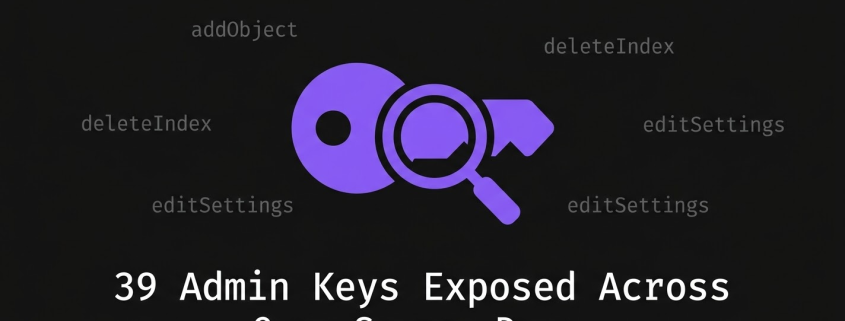I Found 39 Algolia Admin Keys Exposed Across Open Source Documentation Sites