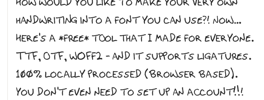 Create Your Handwriting Font for Free