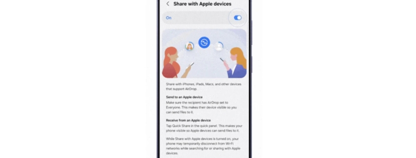 Samsung’s Galaxy S26 will get Apple AirDrop support starting today